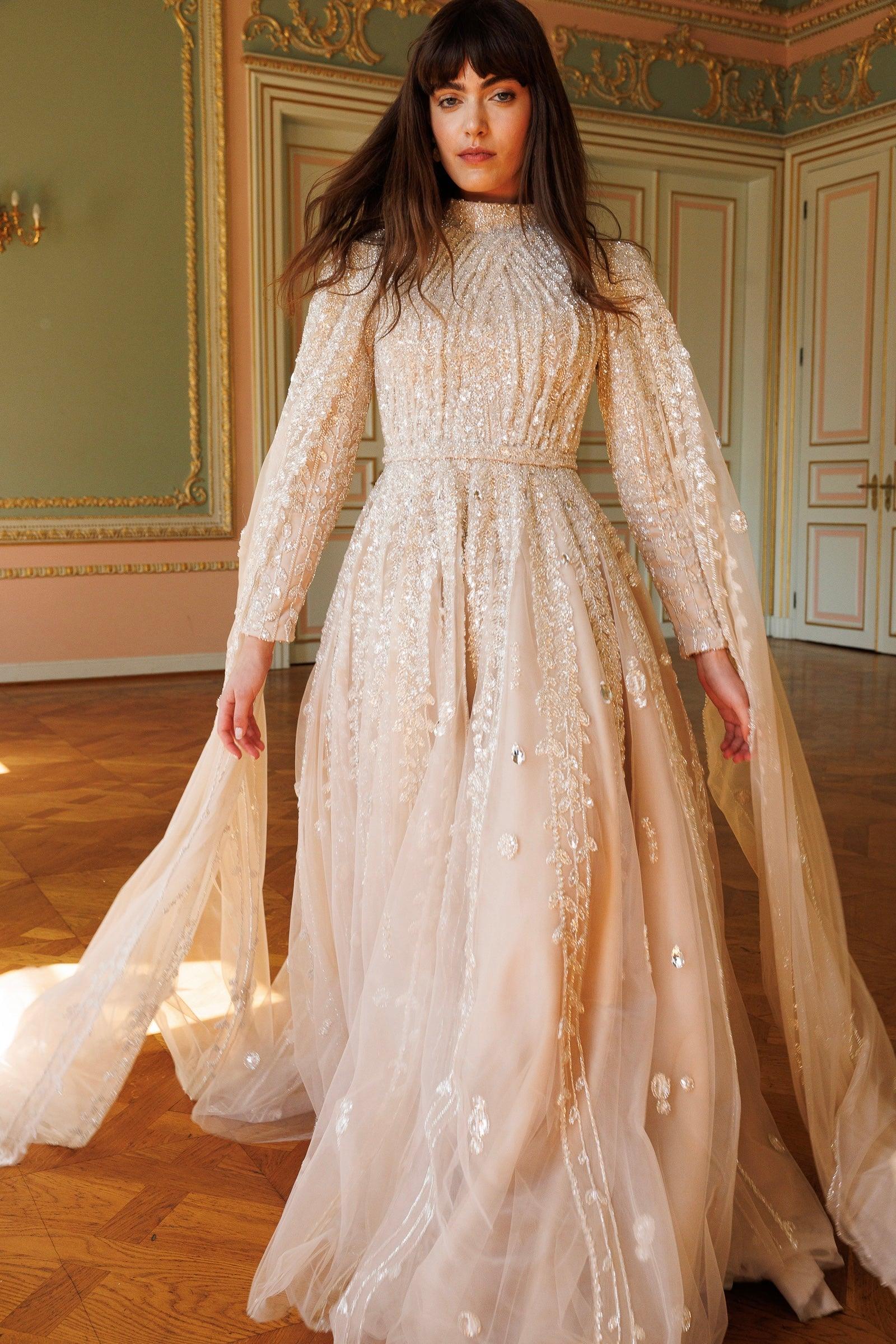 Bella Özel Dikim Pelerinli Elbise - MyRentalDress