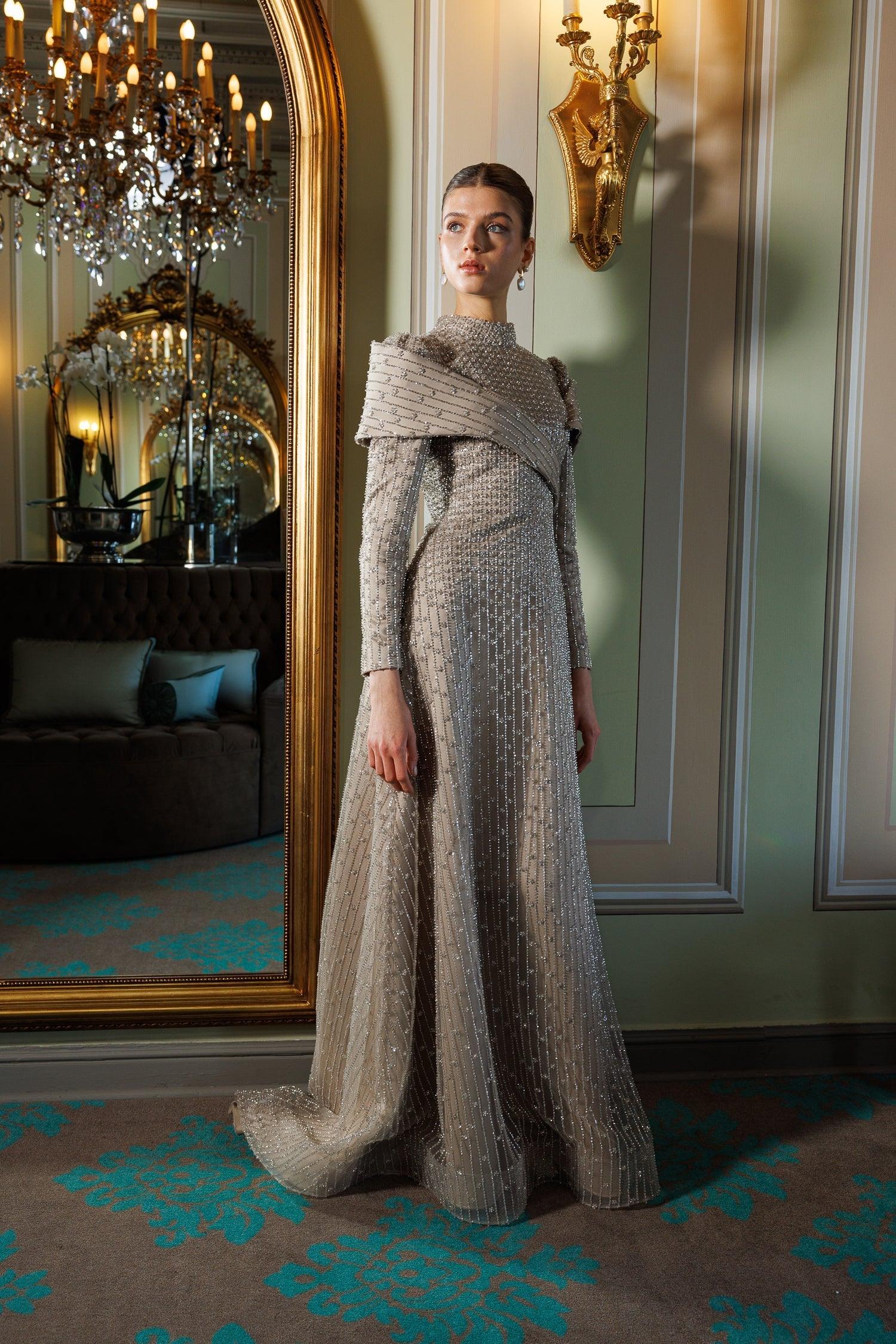 Drop Özel Dikim Omuz Detaylı Elbise - MyRentalDress