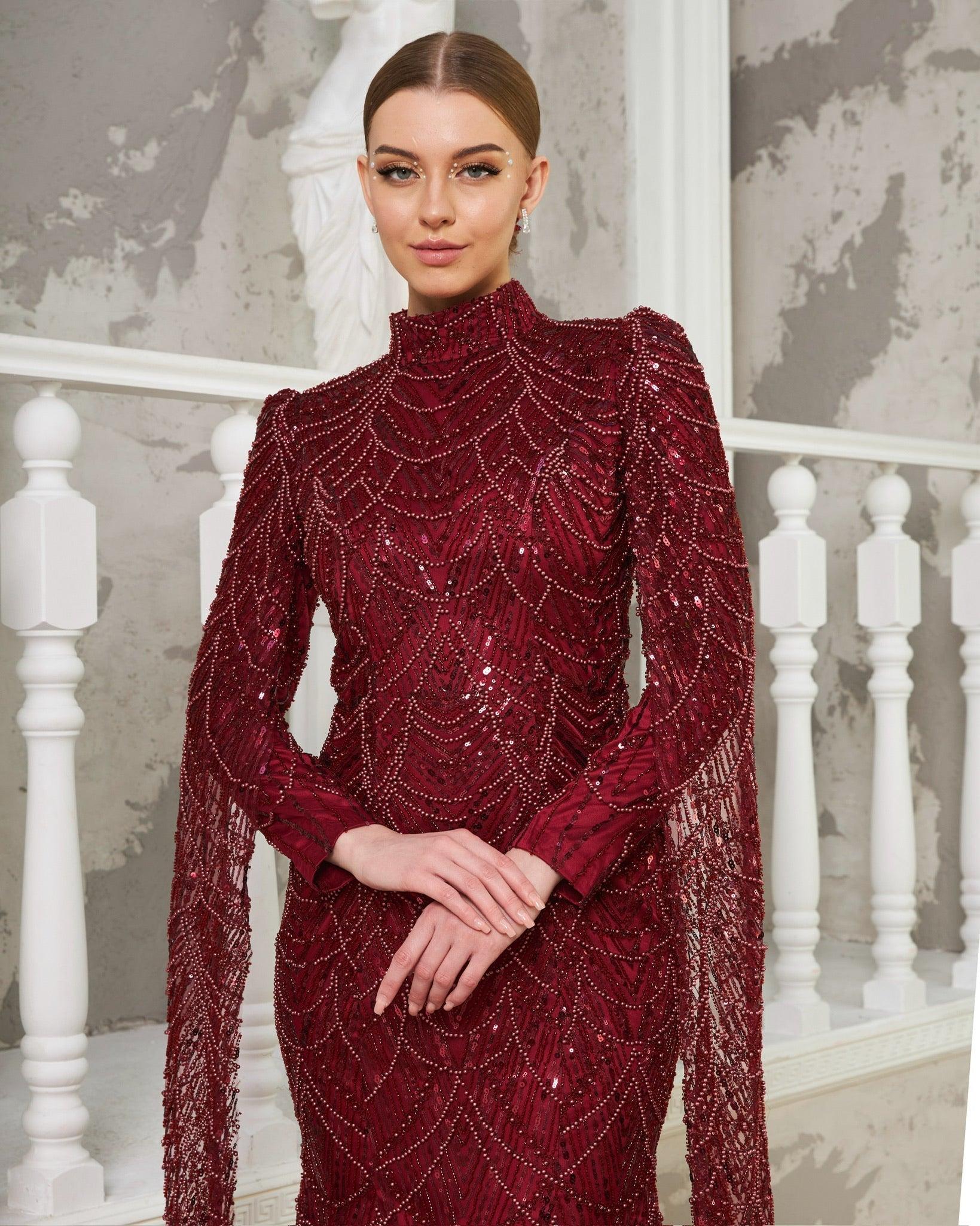 Elsa Özel Dikim Pelerinli Elbise - MyRentalDress