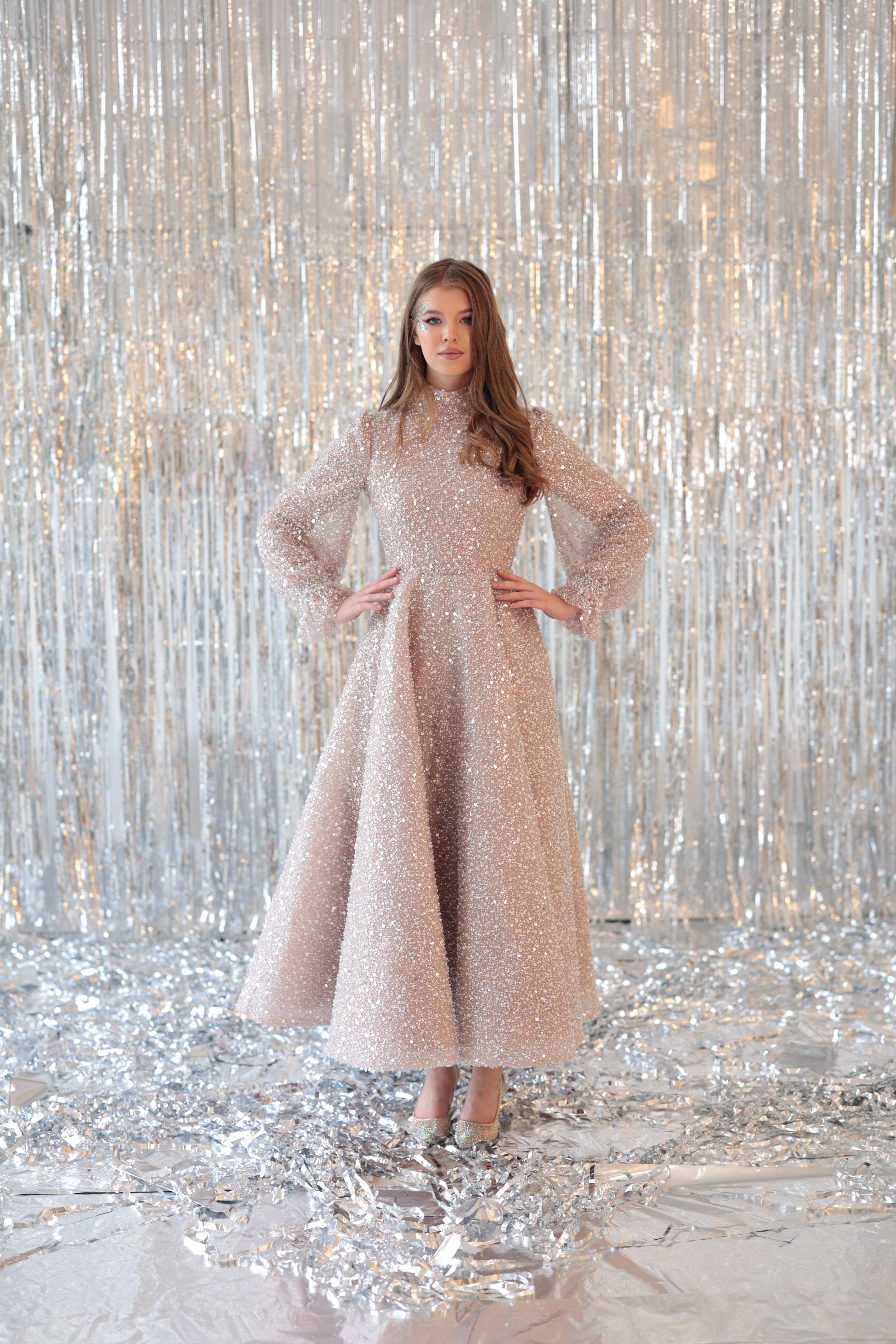 Eva Özel Dikim Midi Boy Elbise - MyRentalDress