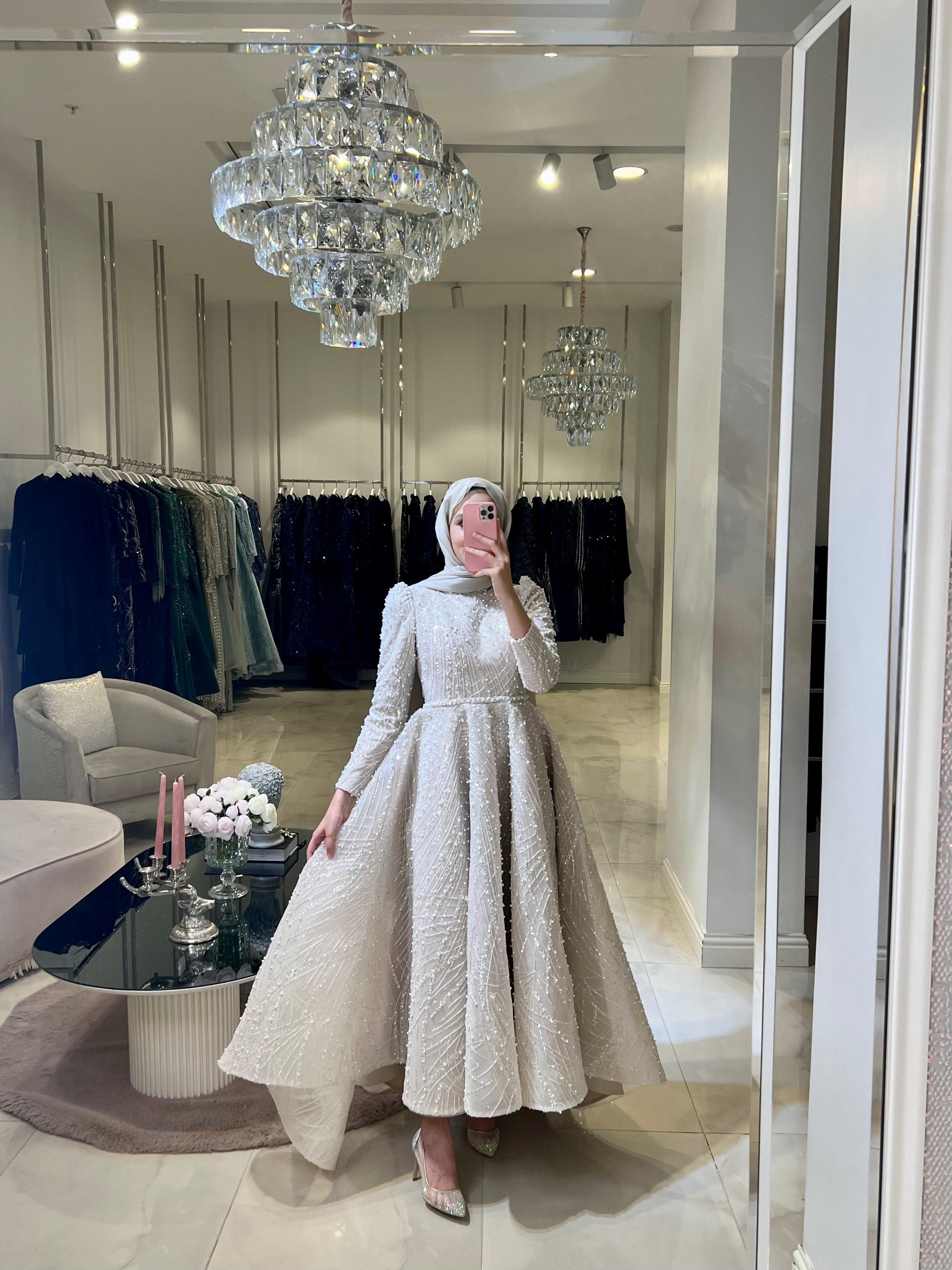 Abigale İncili Özel Dikim Elbise - MyRentalDress