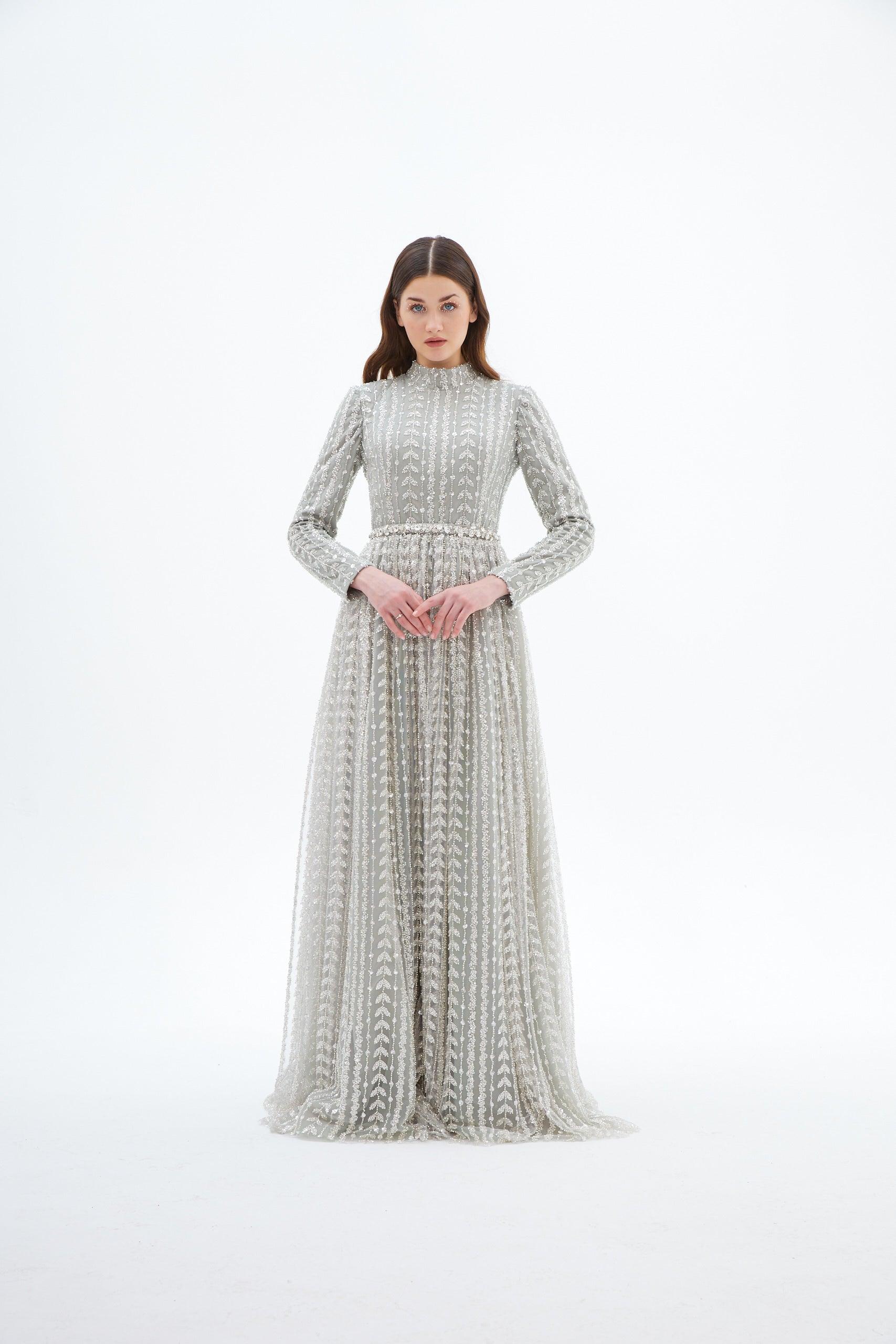 Celine Özel Dikim İşlemeli Elbise - MyRentalDress