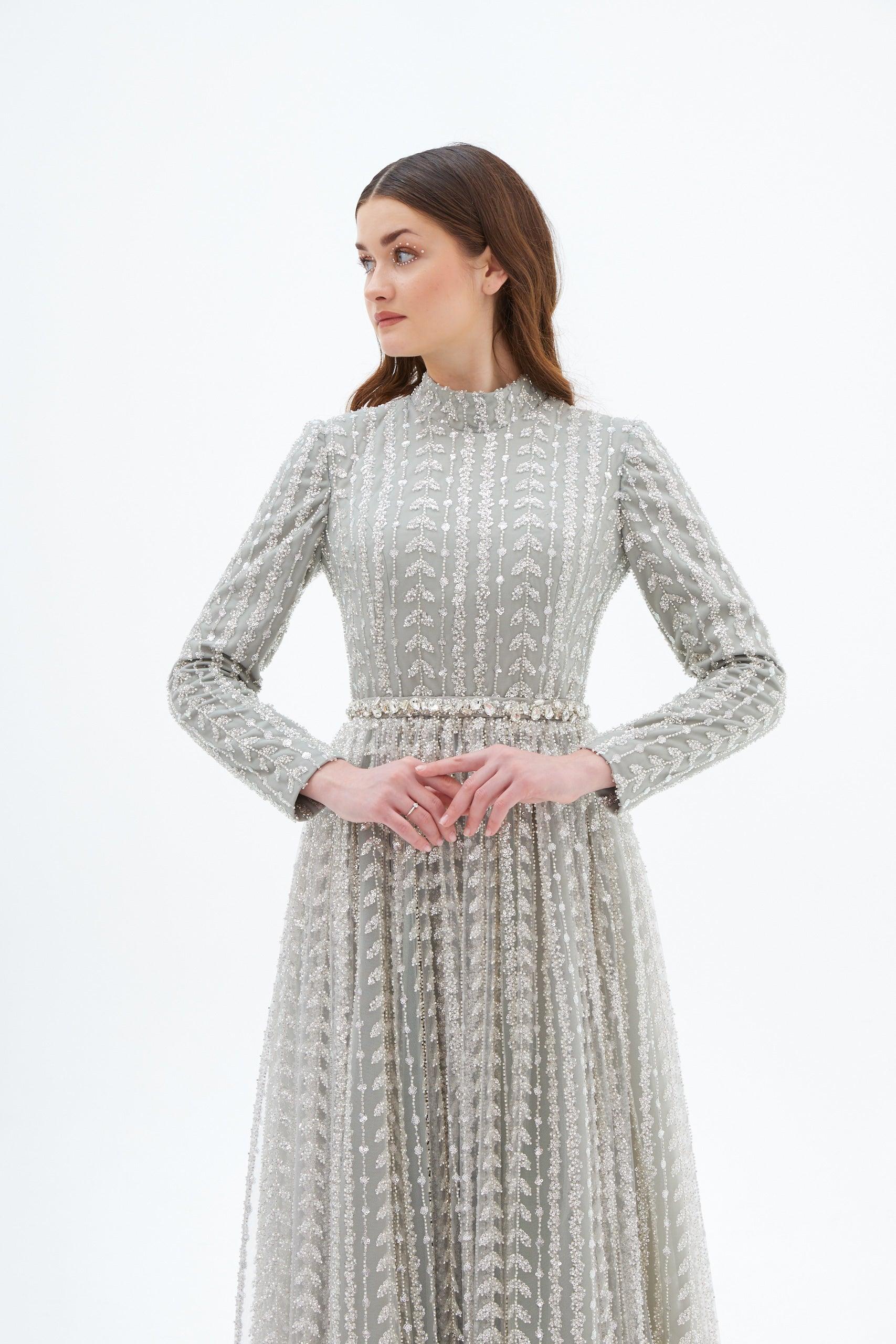 Celine Özel Dikim İşlemeli Elbise - MyRentalDress