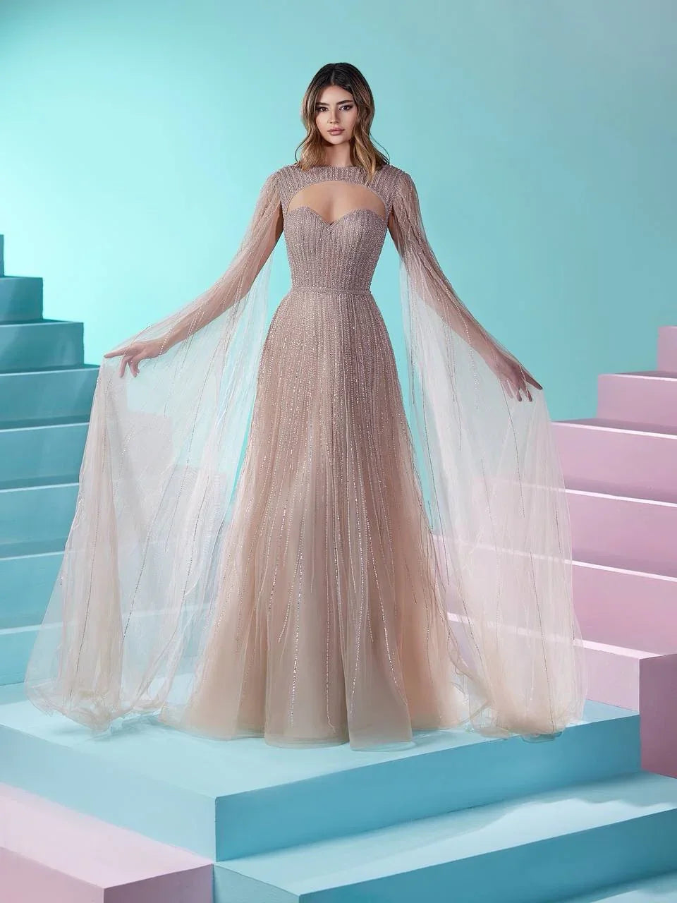 Khai Pelerinli Elbise