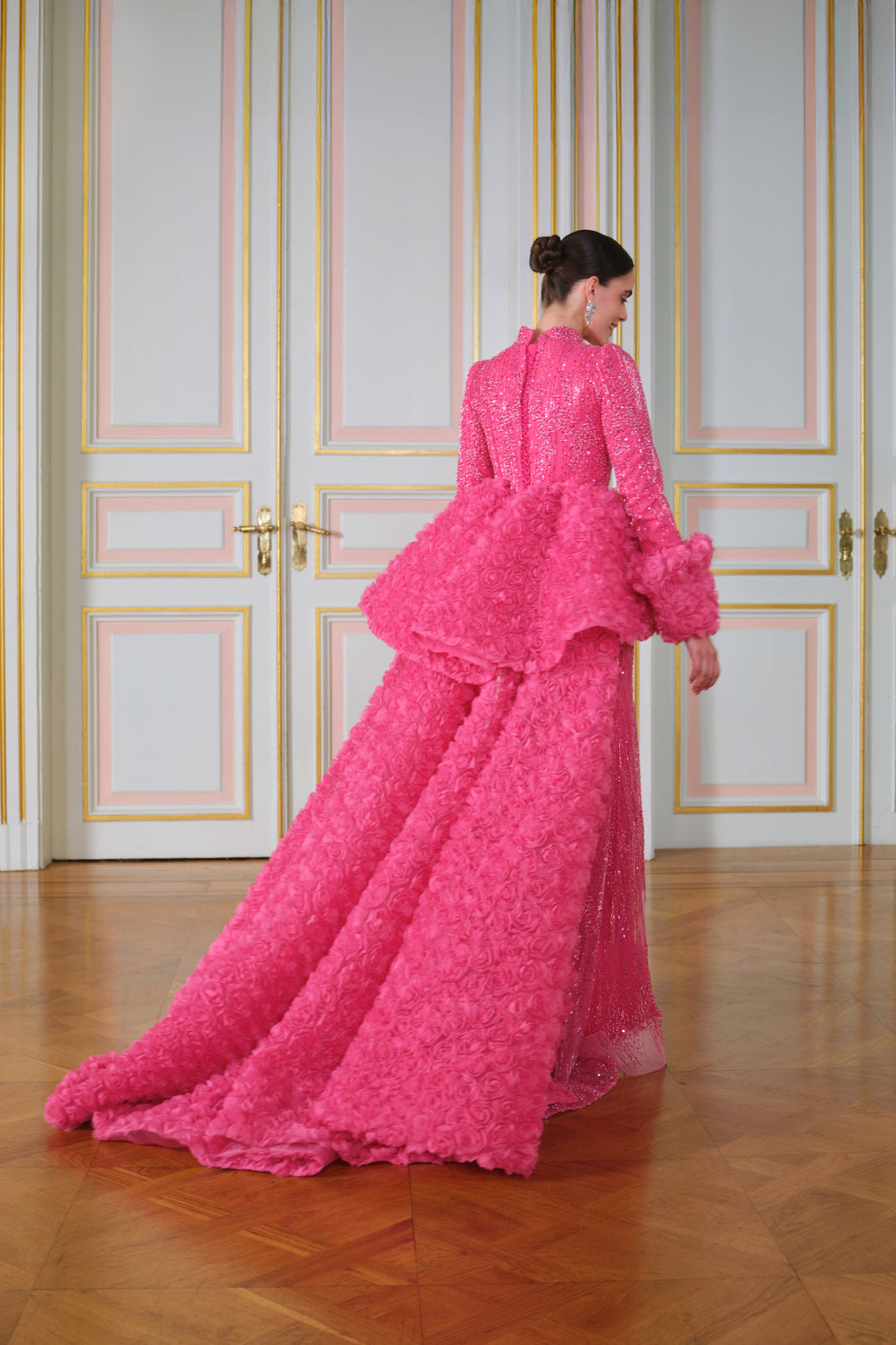 Rosewood Fuşya Kuyruklu Elbise