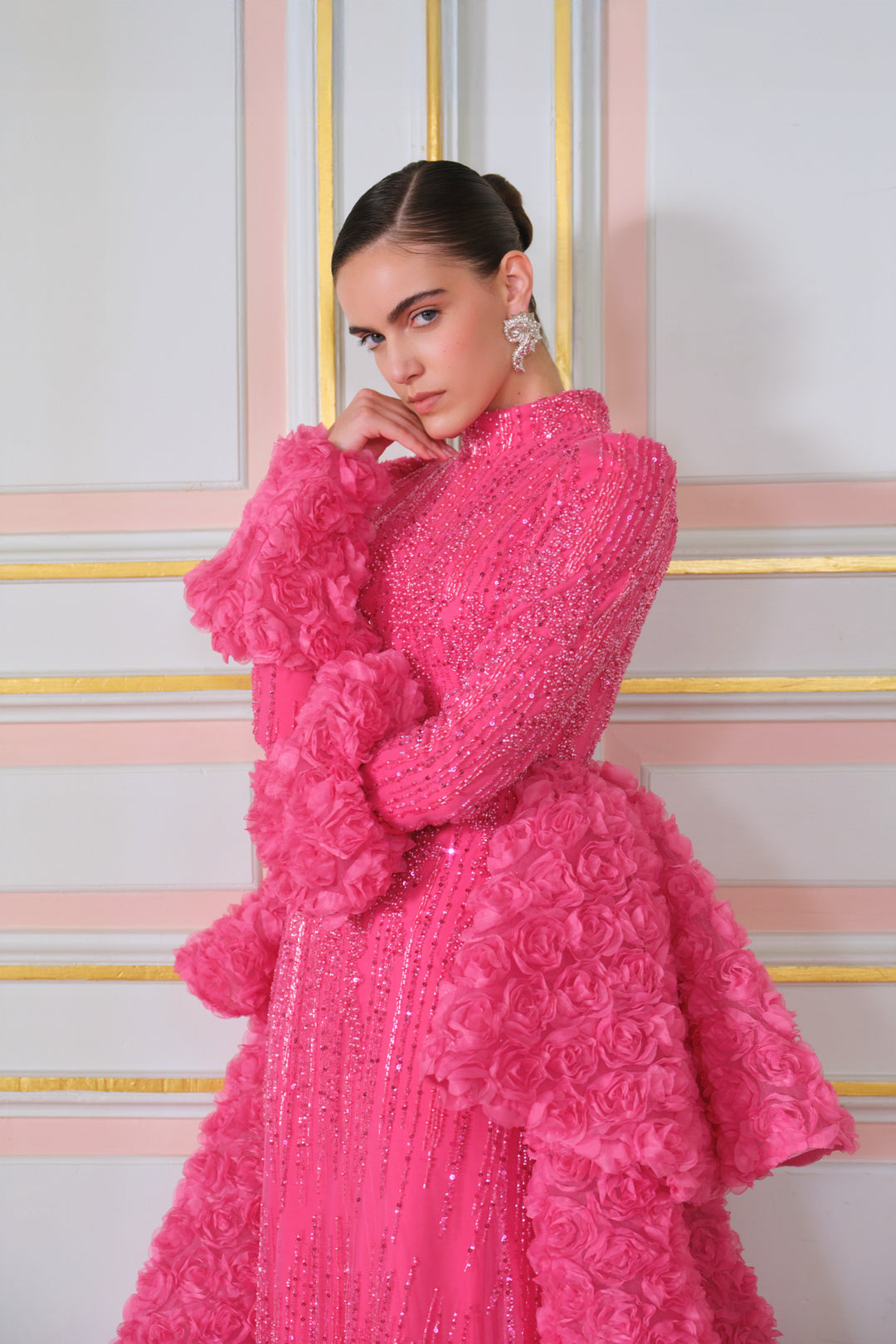 Rosewood Fuşya Kuyruklu Elbise