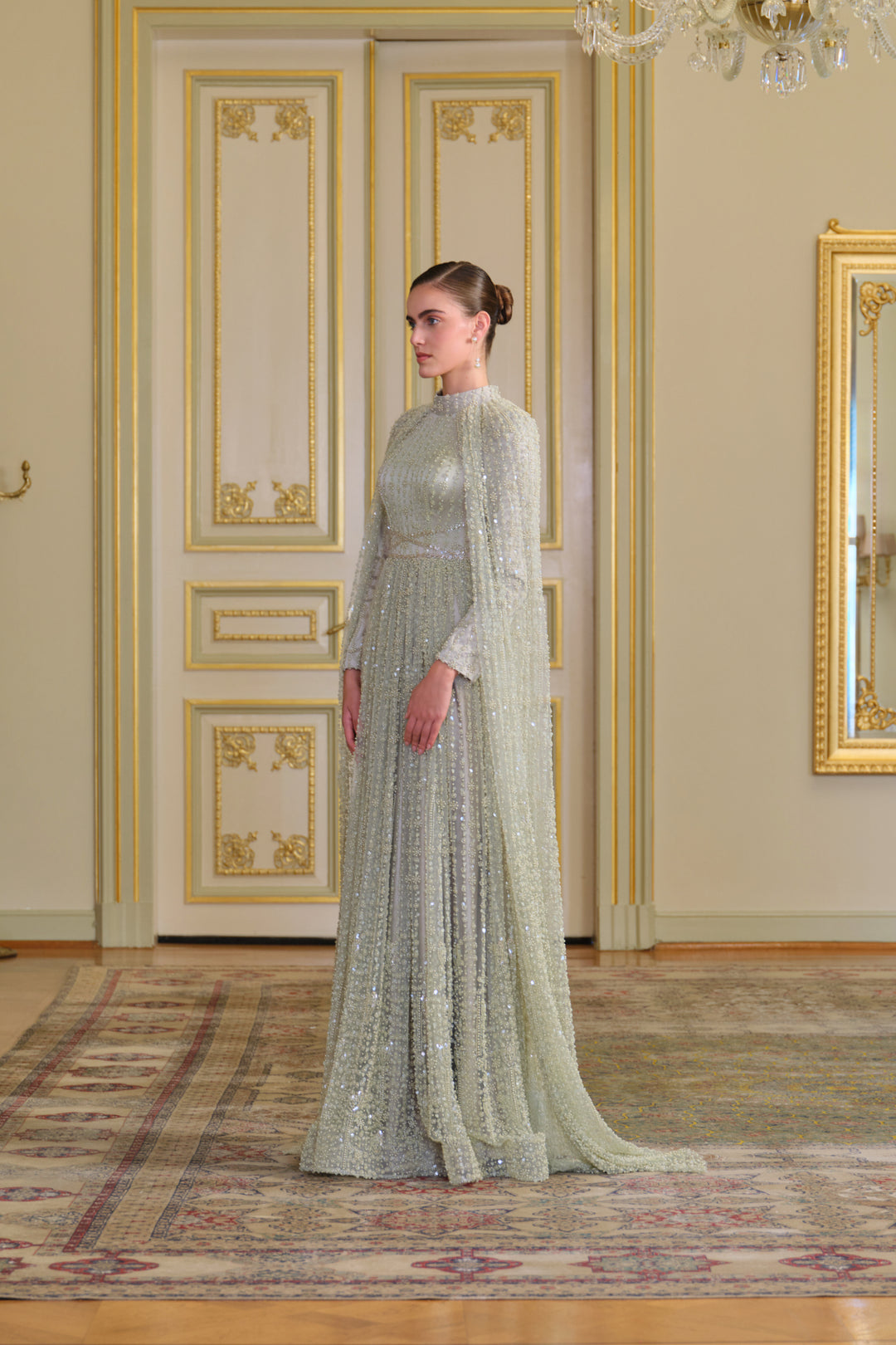 Noah Yeşil Pelerinli Elbise