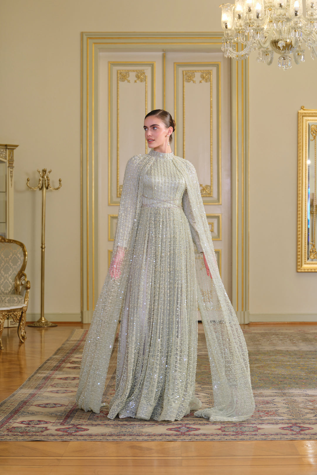 Noah Yeşil Pelerinli Elbise