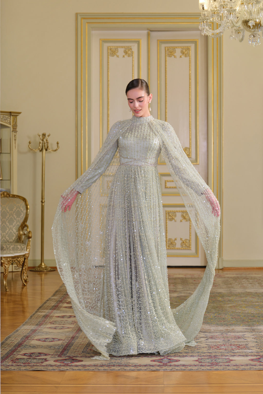 Noah Yeşil Pelerinli Elbise