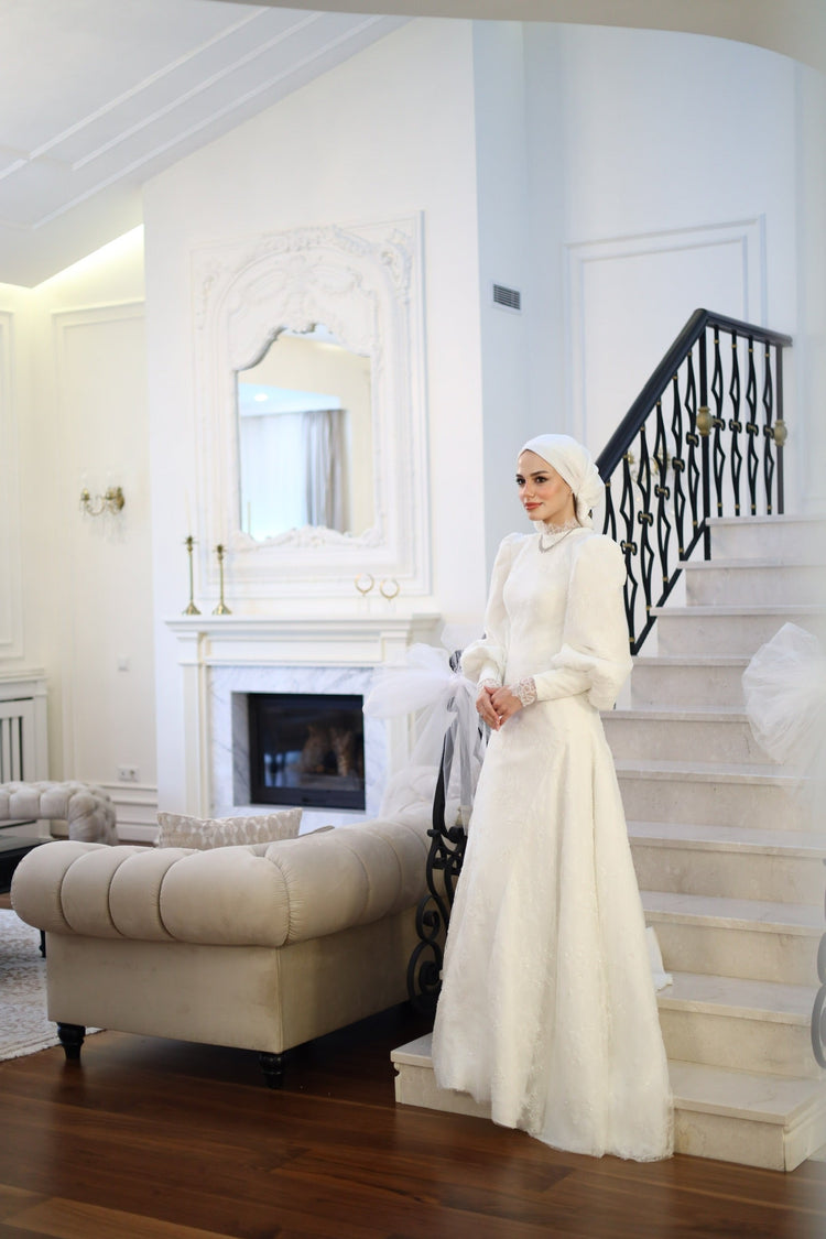 Glam Özel Dikim Lez Dantel Gelinlik - MyRentalDress