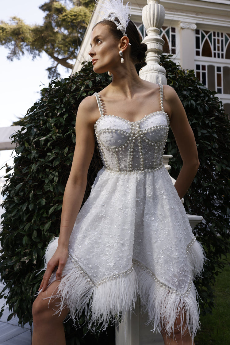 Leslie İncili Elbise - MyRentalDress