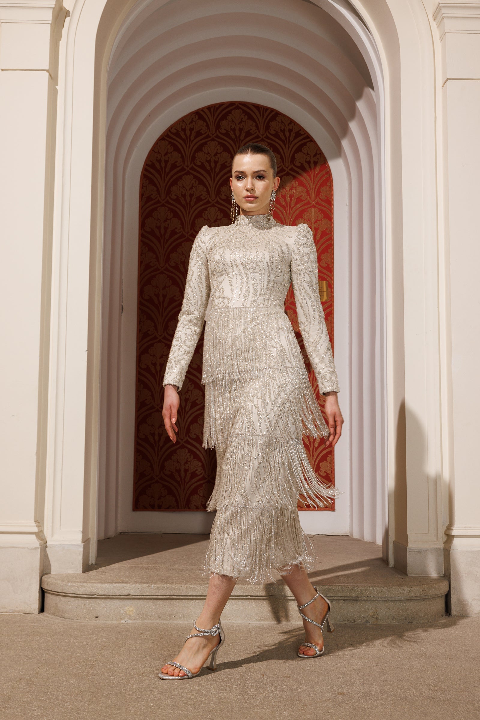 Sevilla Taş Püsküllü Elbise - MyRentalDress