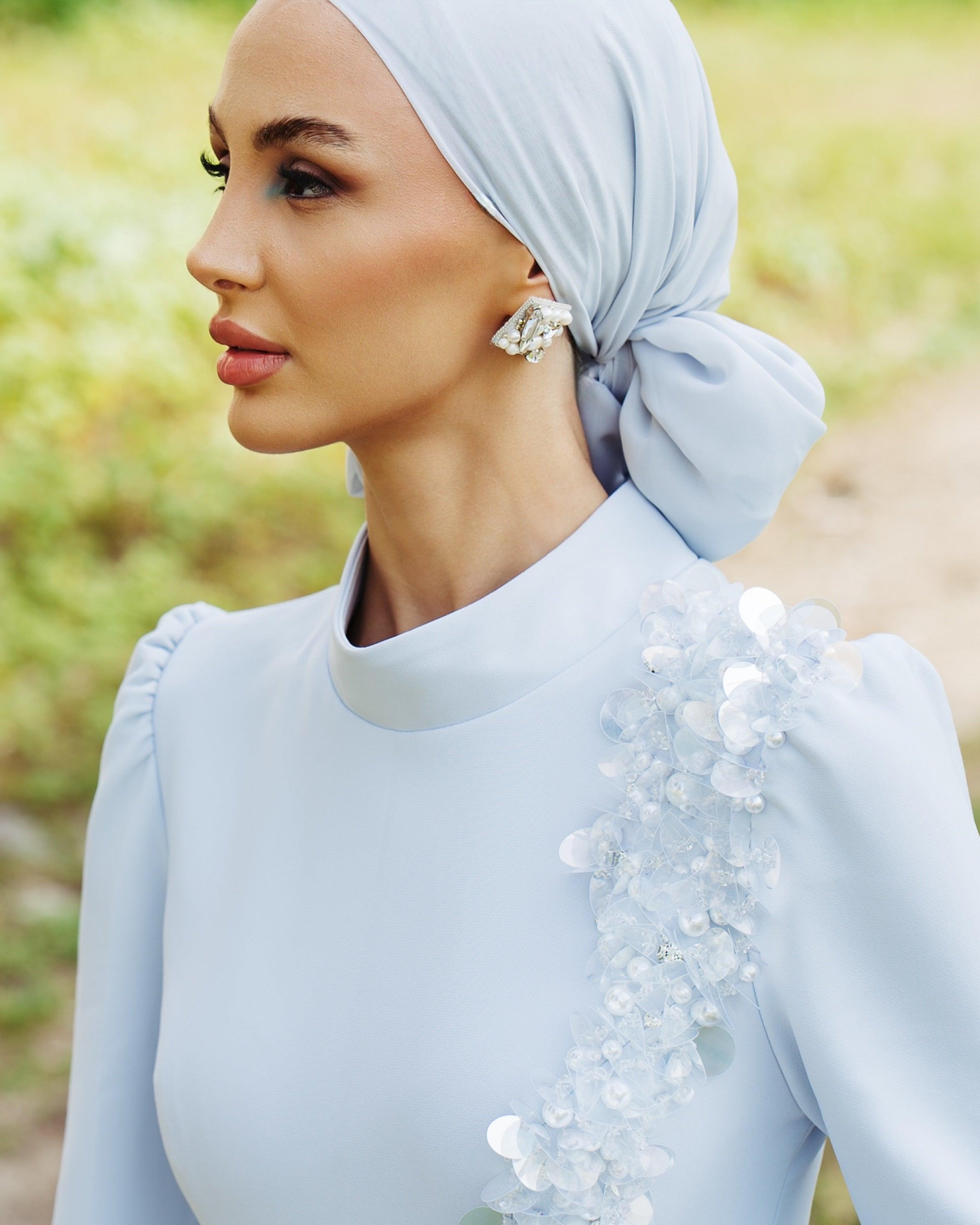 Zuki Gri Midi Boy Elbise - MyRentalDress